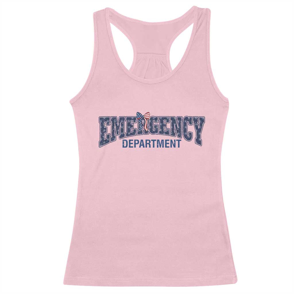 Patriotic ER Nurse Gift Racerback Tank Top America 250th Anniversary