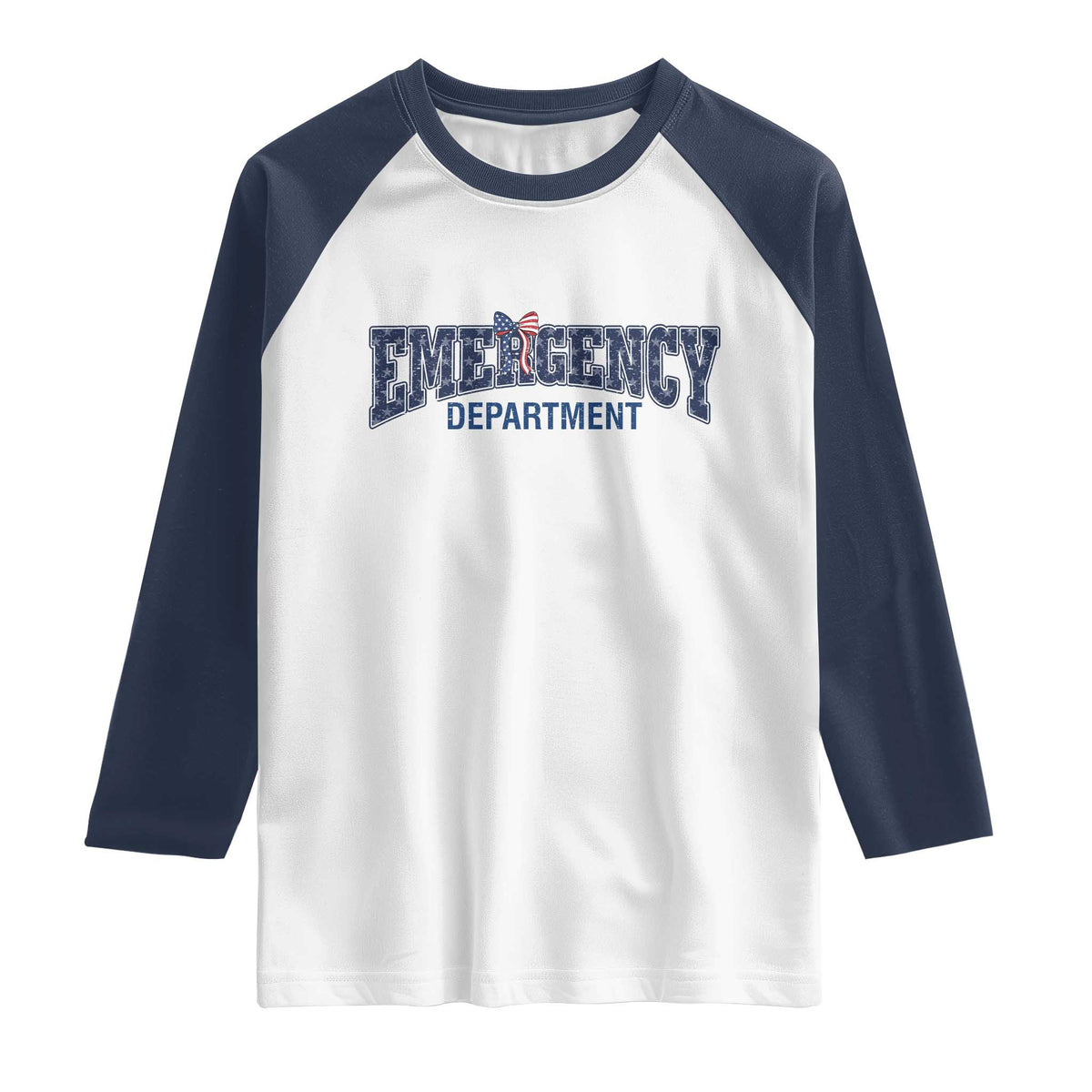 Patriotic ER Nurse Gift Raglan Shirt America 250th Anniversary