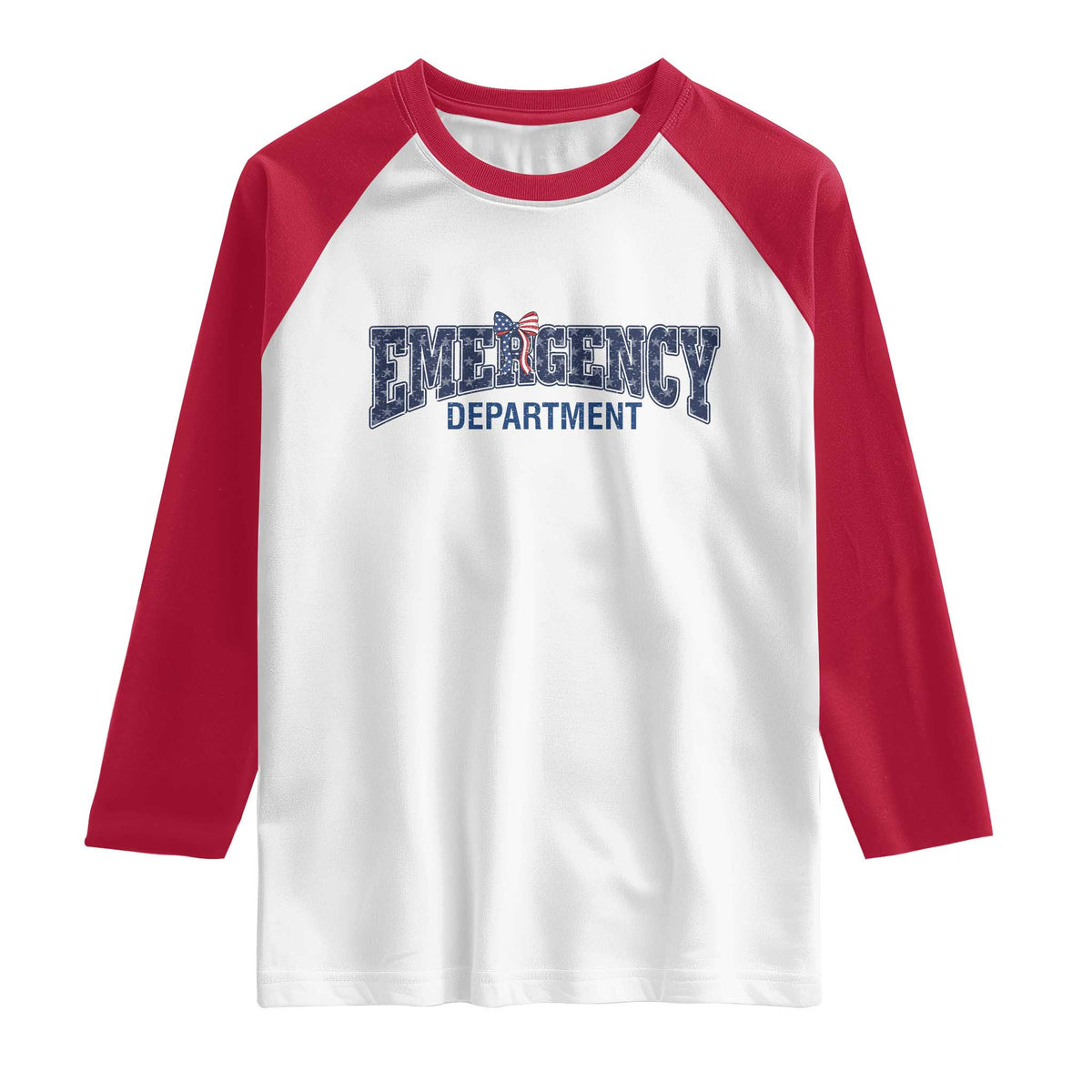 Patriotic ER Nurse Gift Raglan Shirt America 250th Anniversary
