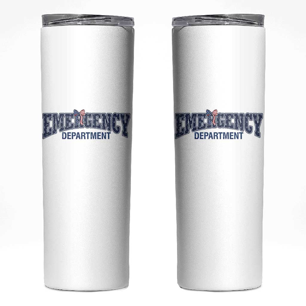 Patriotic ER Nurse Gift Skinny Tumbler America 250th Anniversary