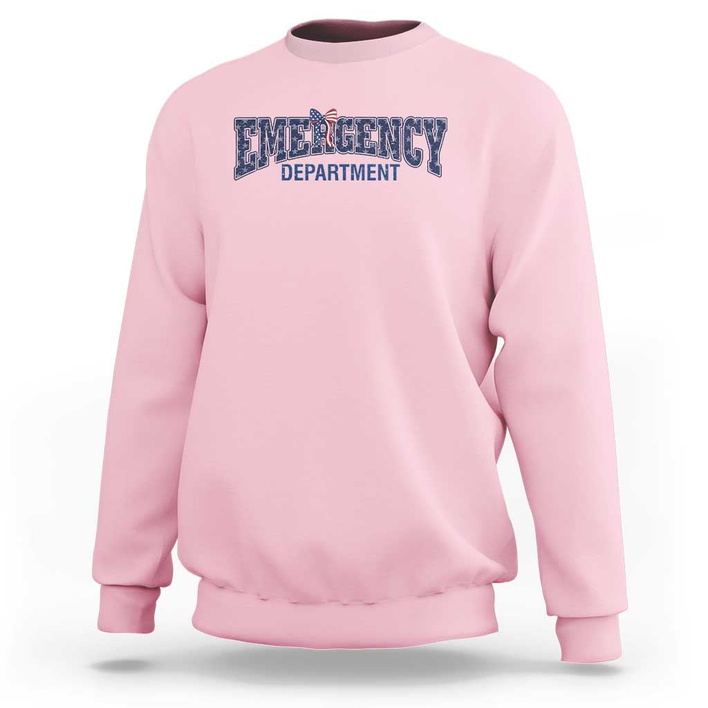 Patriotic ER Nurse Gift Sweatshirt America 250th Anniversary