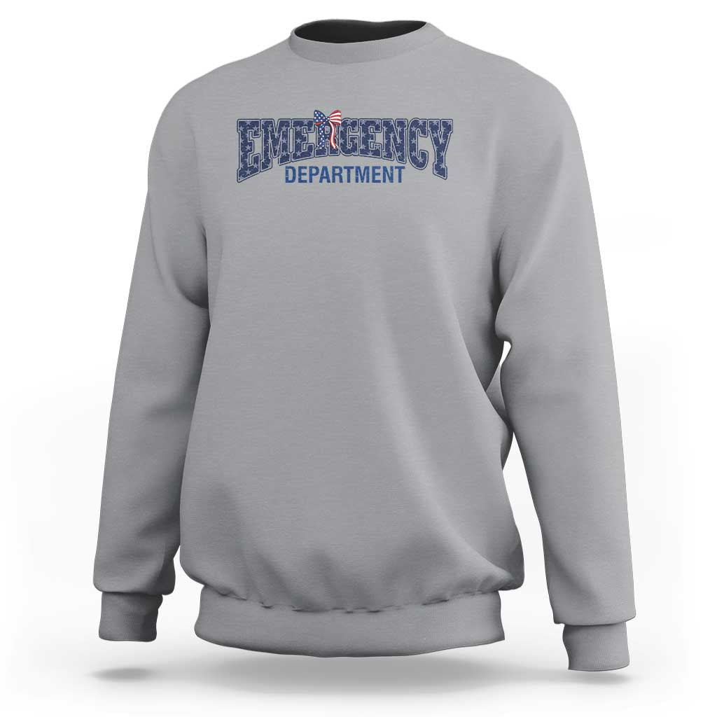 Patriotic ER Nurse Gift Sweatshirt America 250th Anniversary