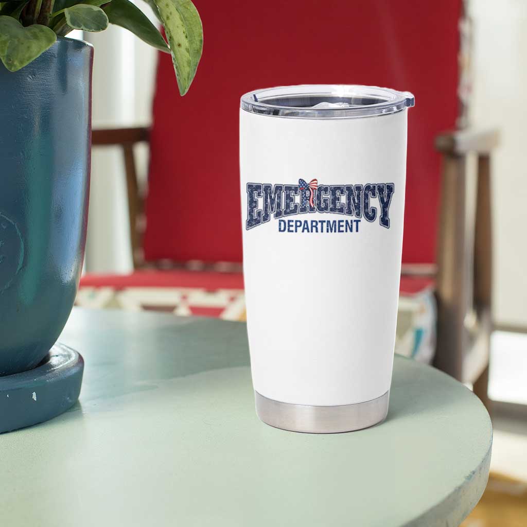 Patriotic ER Nurse Gift Tumbler Cup America 250th Anniversary