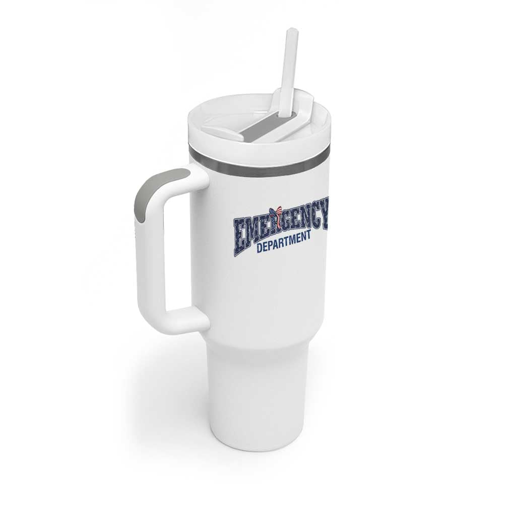 Patriotic ER Nurse Gift Tumbler With Handle America 250th Anniversary