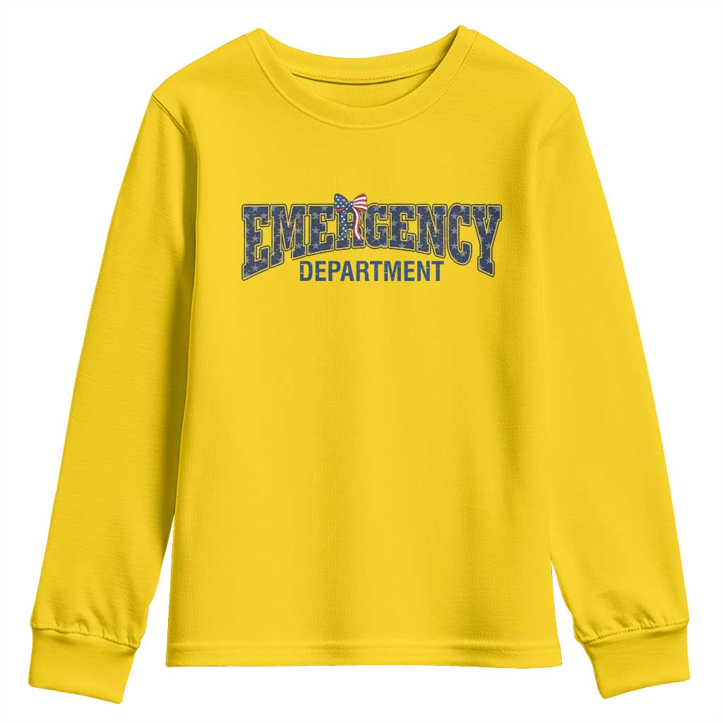 Patriotic ER Nurse Gift Youth Sweatshirt America 250th Anniversary