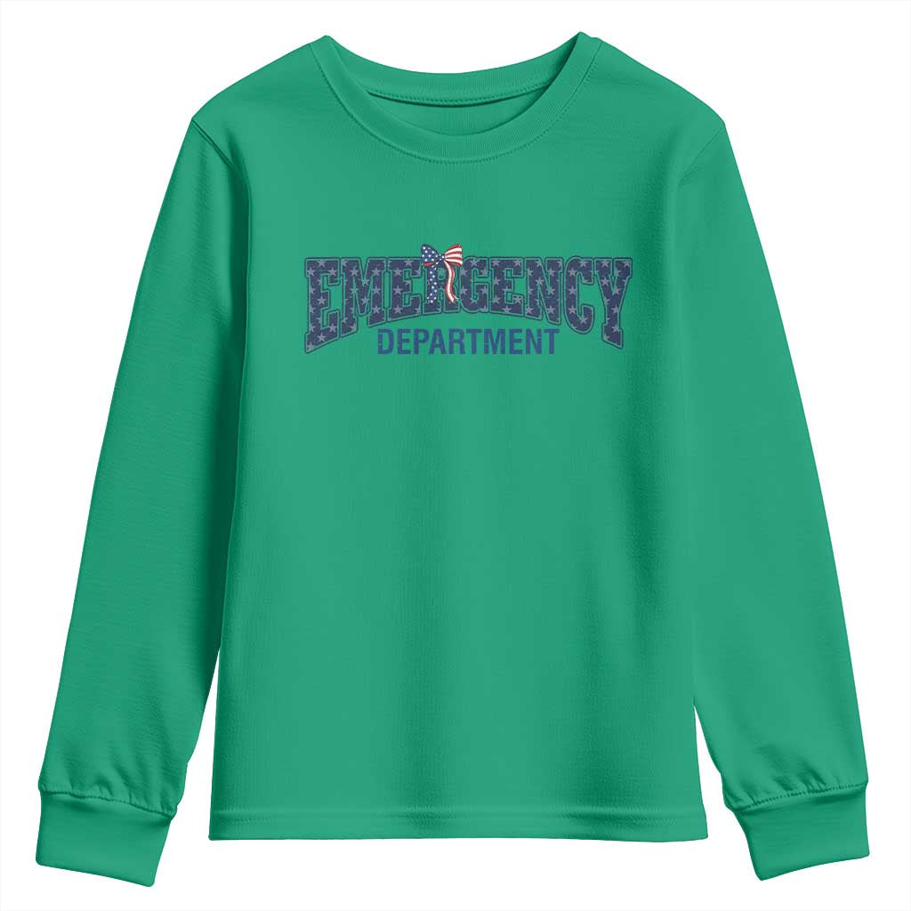 Patriotic ER Nurse Gift Youth Sweatshirt America 250th Anniversary