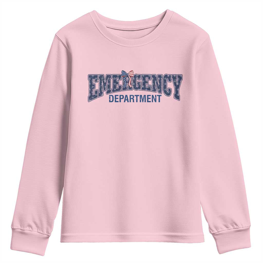 Patriotic ER Nurse Gift Youth Sweatshirt America 250th Anniversary