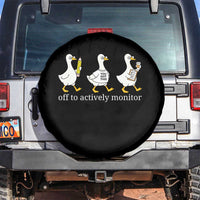 Funny Goose Teacher Testing Day Spare Tire Cover Off to Actively Monitor