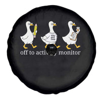 Funny Goose Teacher Testing Day Spare Tire Cover Off to Actively Monitor