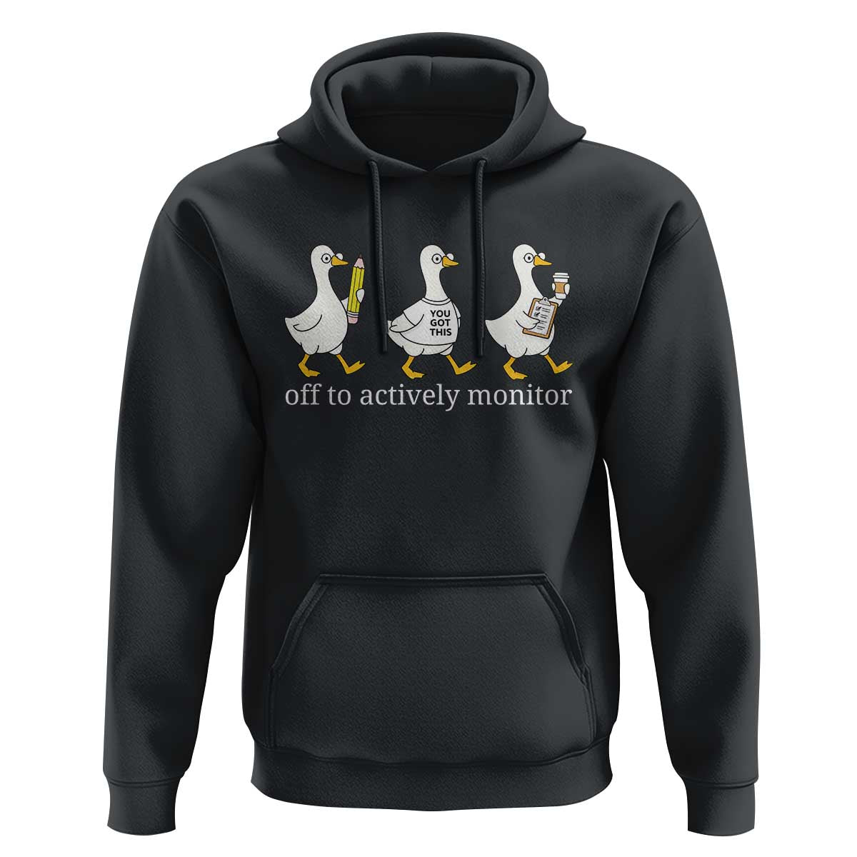 Funny Goose Teacher Testing Day Hoodie Off to Actively Monitor