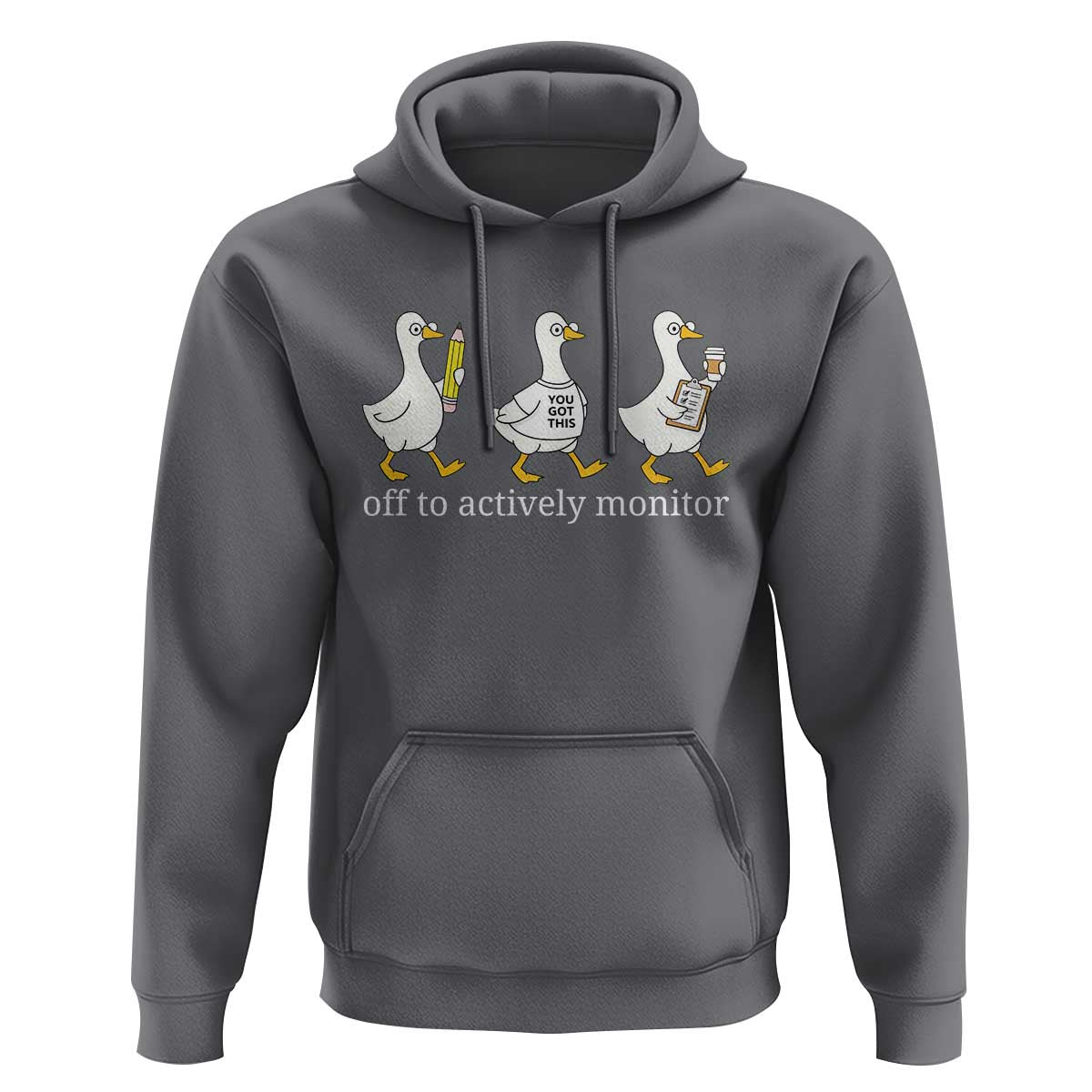 Funny Goose Teacher Testing Day Hoodie Off to Actively Monitor