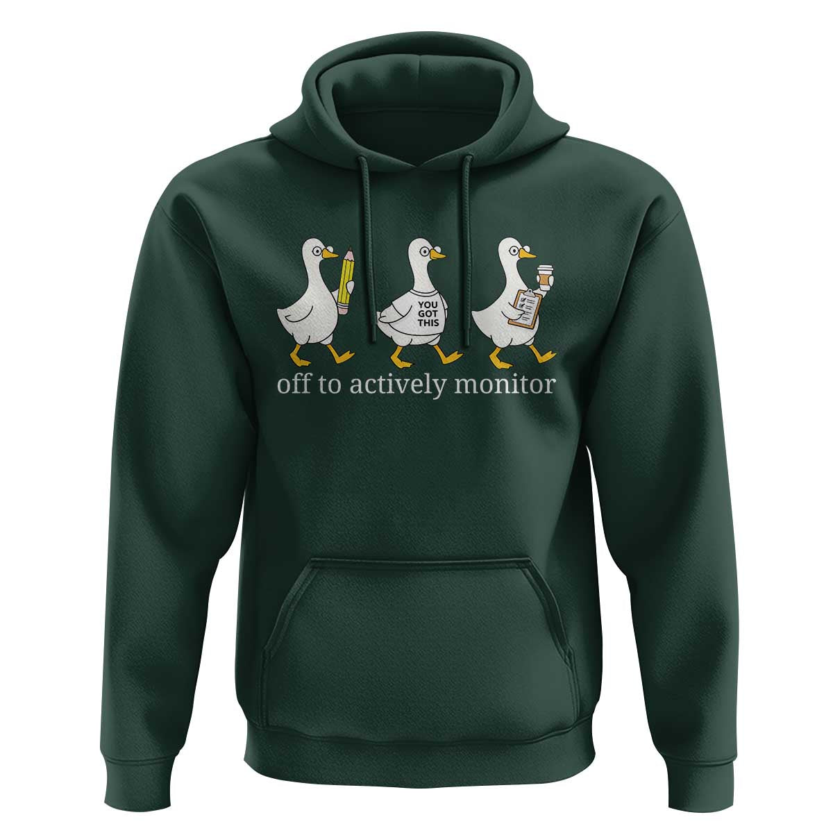 Funny Goose Teacher Testing Day Hoodie Off to Actively Monitor