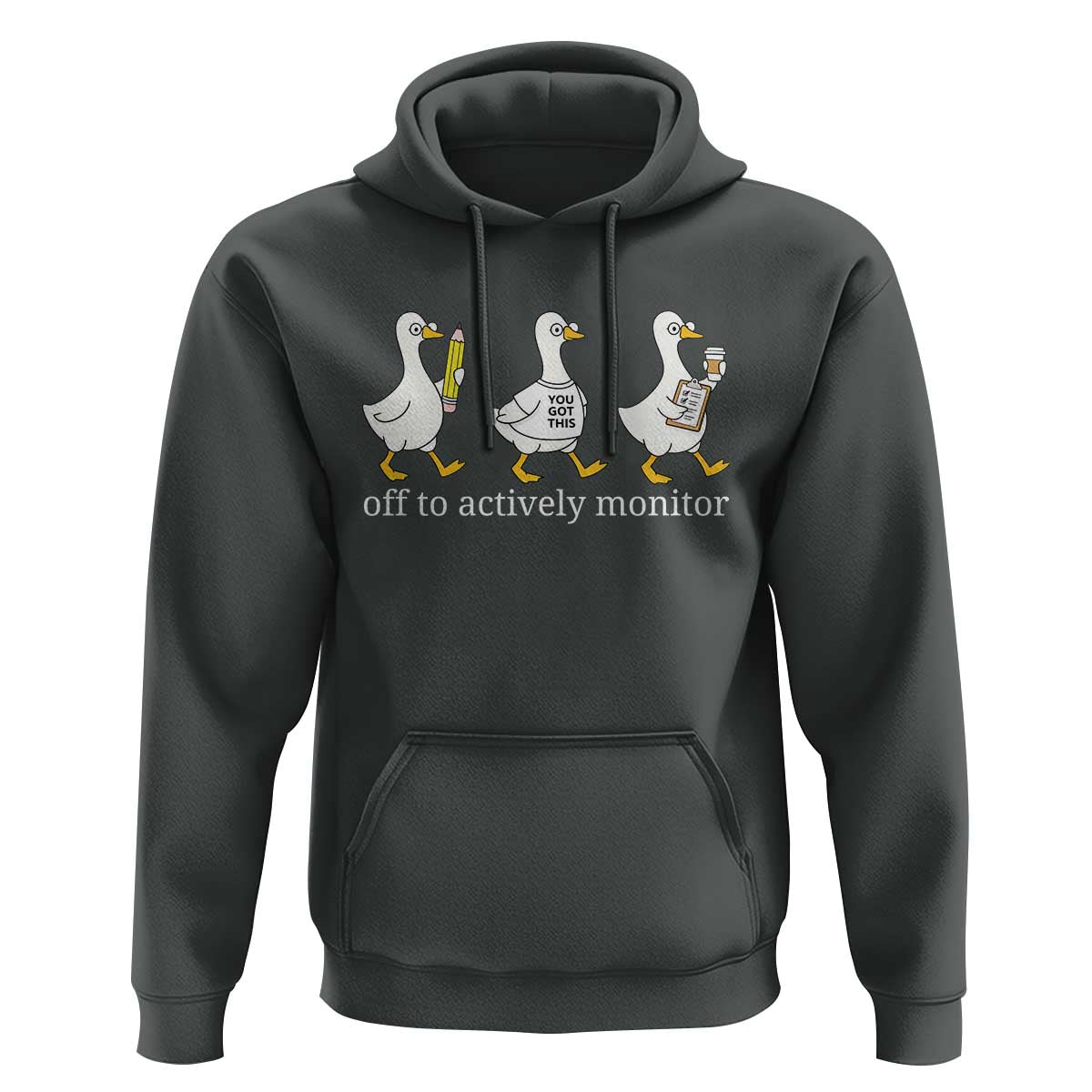 Funny Goose Teacher Testing Day Hoodie Off to Actively Monitor