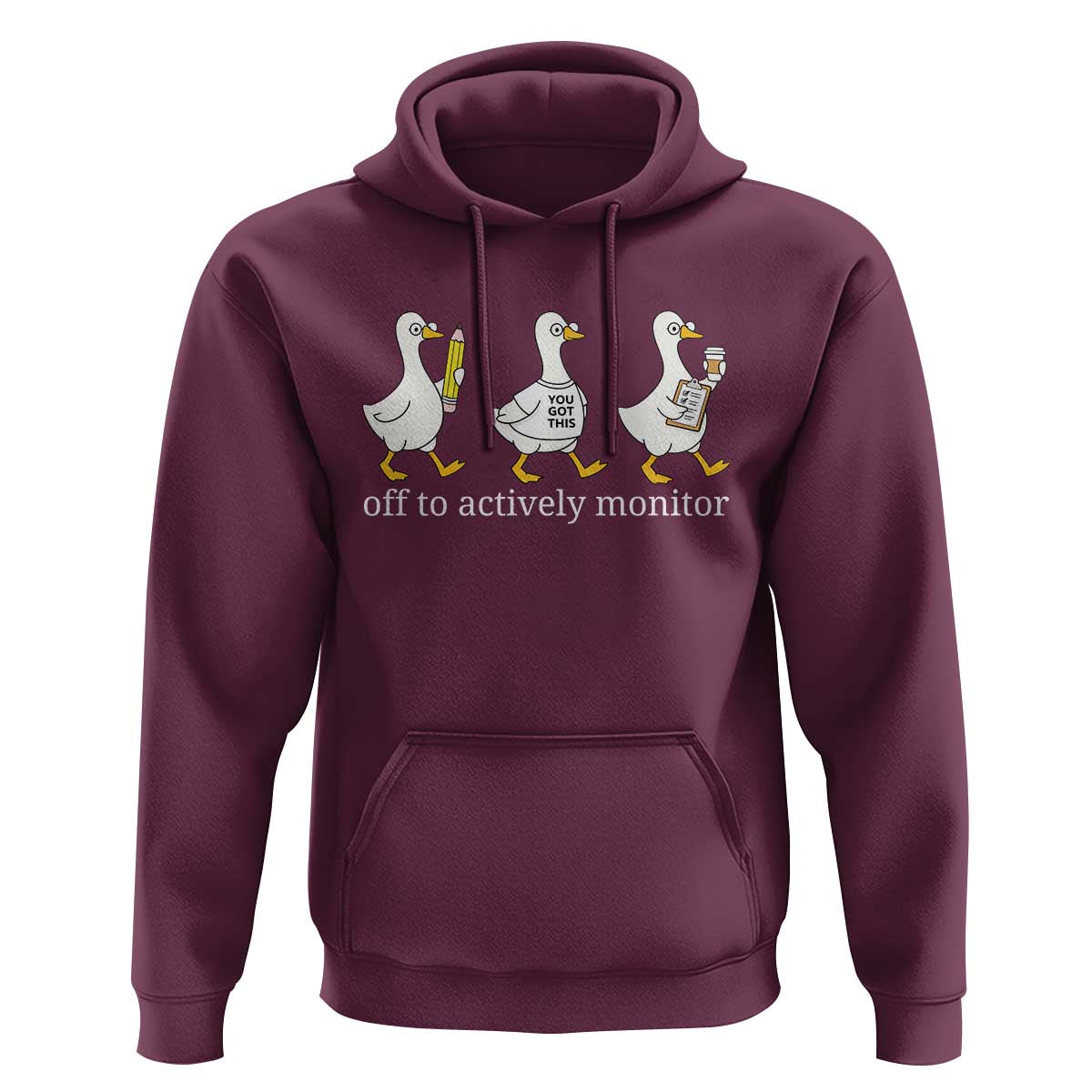 Funny Goose Teacher Testing Day Hoodie Off to Actively Monitor