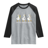 Funny Goose Teacher Testing Day Raglan Shirt Off to Actively Monitor