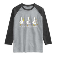 Funny Goose Teacher Testing Day Raglan Shirt Off to Actively Monitor