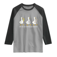 Funny Goose Teacher Testing Day Raglan Shirt Off to Actively Monitor