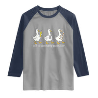 Funny Goose Teacher Testing Day Raglan Shirt Off to Actively Monitor