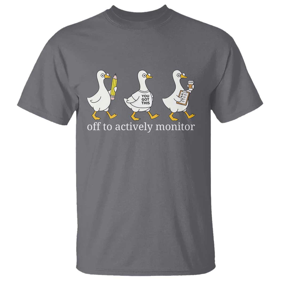 Funny Goose Teacher Testing Day T Shirt Off to Actively Monitor