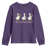 Funny Goose Teacher Testing Day Youth Sweatshirt Off to Actively Monitor