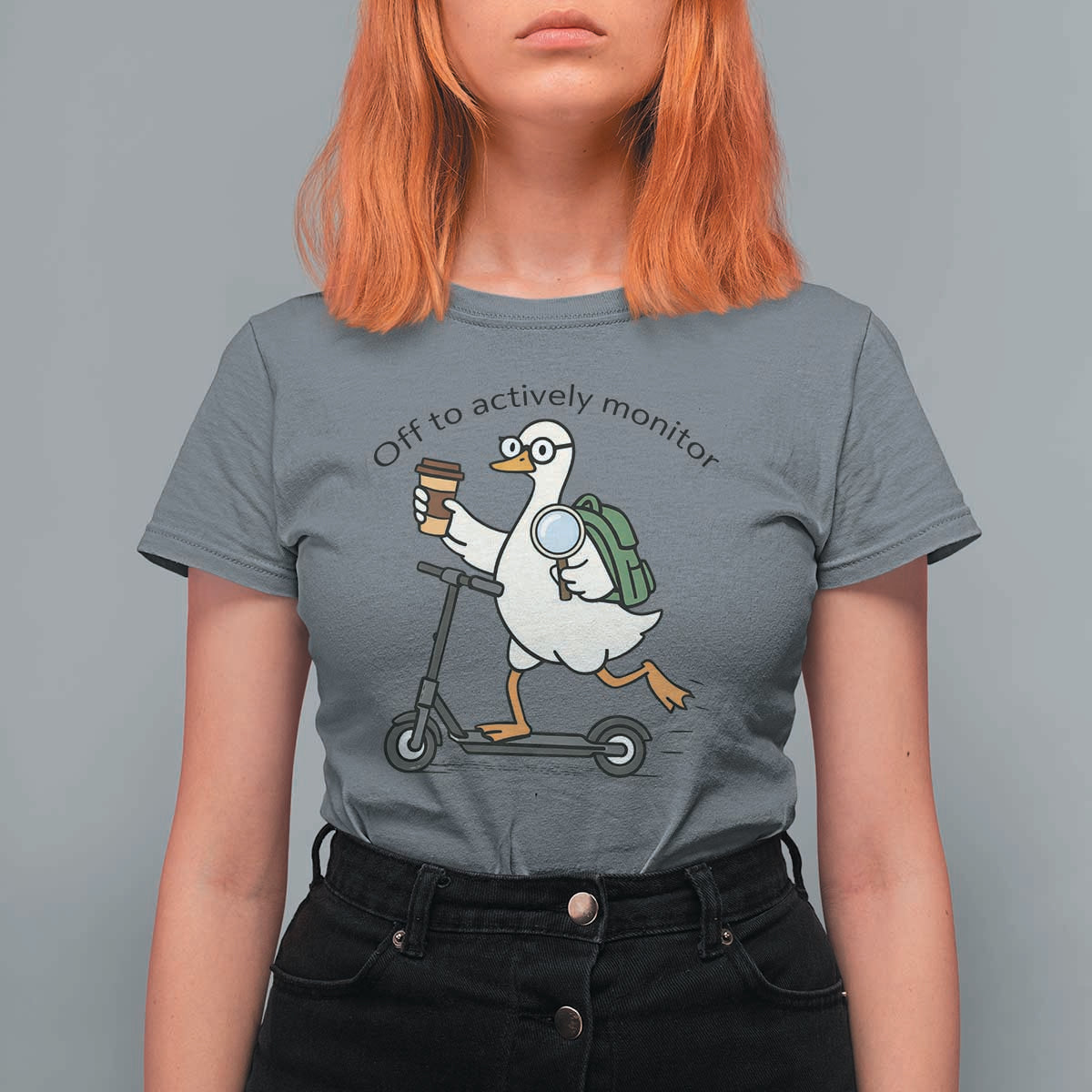 Funny Silly Goose Proctor T Shirt For Women Off to Actively Monitor Teacher Testing Day