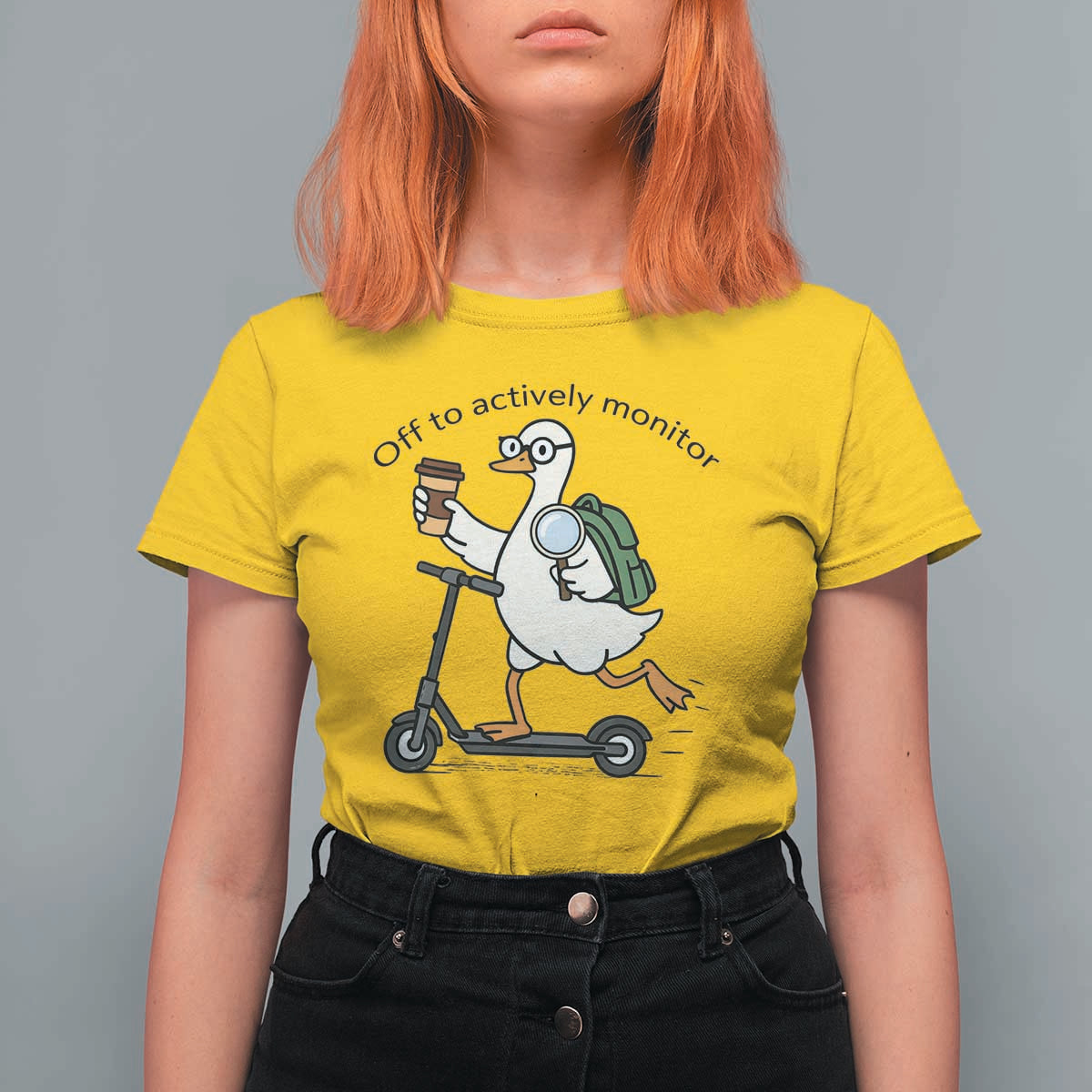 Funny Silly Goose Proctor T Shirt For Women Off to Actively Monitor Teacher Testing Day