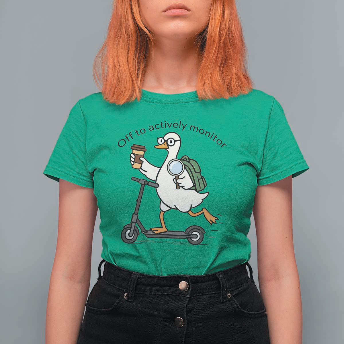 Funny Silly Goose Proctor T Shirt For Women Off to Actively Monitor Teacher Testing Day