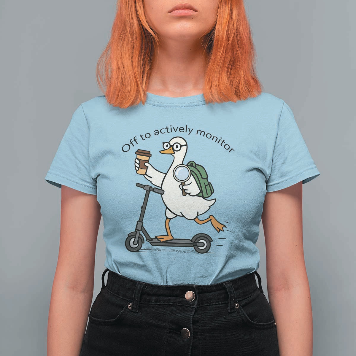 Funny Silly Goose Proctor T Shirt For Women Off to Actively Monitor Teacher Testing Day