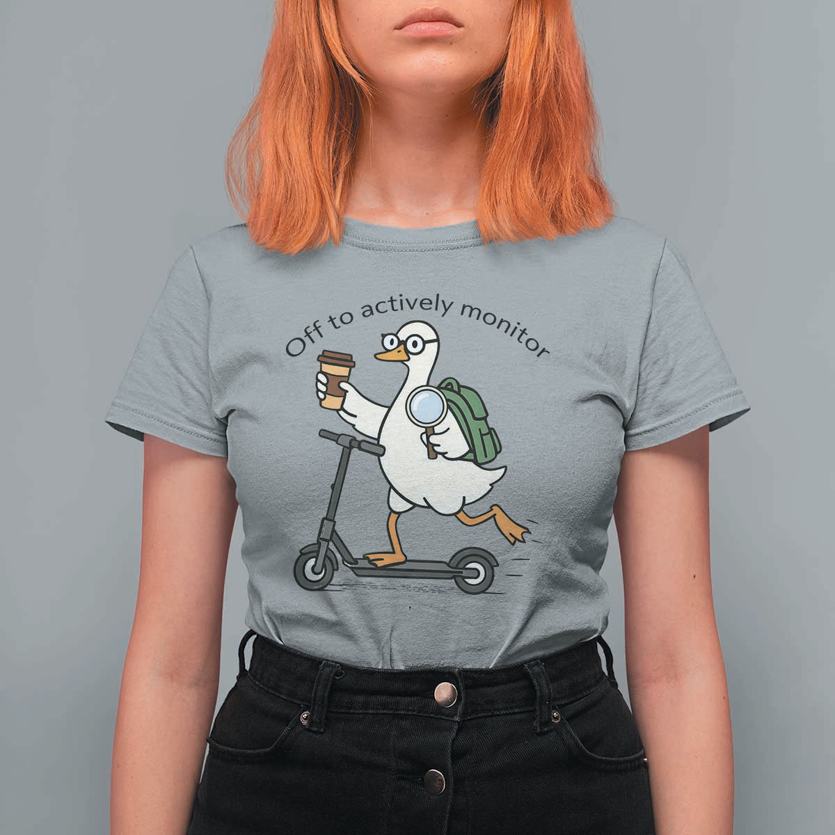 Funny Silly Goose Proctor T Shirt For Women Off to Actively Monitor Teacher Testing Day