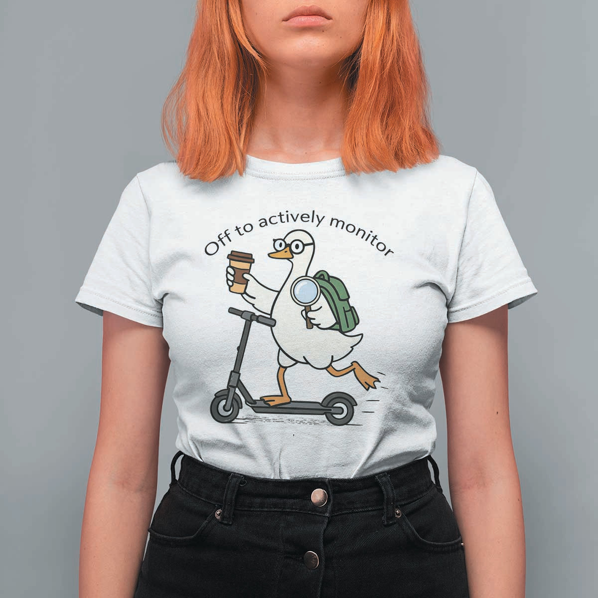 Funny Silly Goose Proctor T Shirt For Women Off to Actively Monitor Teacher Testing Day