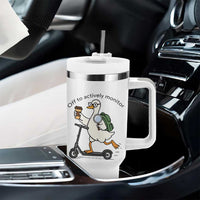 Funny Silly Goose Proctor Tumbler With Handle Off to Actively Monitor Teacher Testing Day