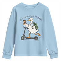 Funny Silly Goose Proctor Youth Sweatshirt Off to Actively Monitor Teacher Testing Day