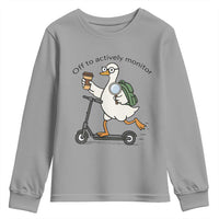 Funny Silly Goose Proctor Youth Sweatshirt Off to Actively Monitor Teacher Testing Day
