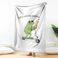 Funny Frog Teacher Testing Test Day Throw Blanket Off To Actively Monitor