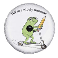 Funny Frog Teacher Testing Test Day Spare Tire Cover Off To Actively Monitor