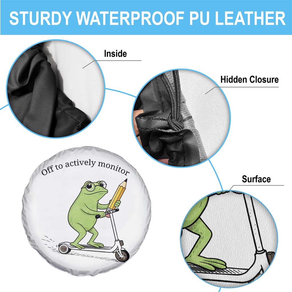 Funny Frog Teacher Testing Test Day Spare Tire Cover Off To Actively Monitor
