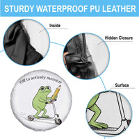 Funny Frog Teacher Testing Test Day Spare Tire Cover Off To Actively Monitor
