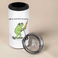 Funny Frog Teacher Testing Test Day 4 in 1 Can Cooler Tumbler Off To Actively Monitor