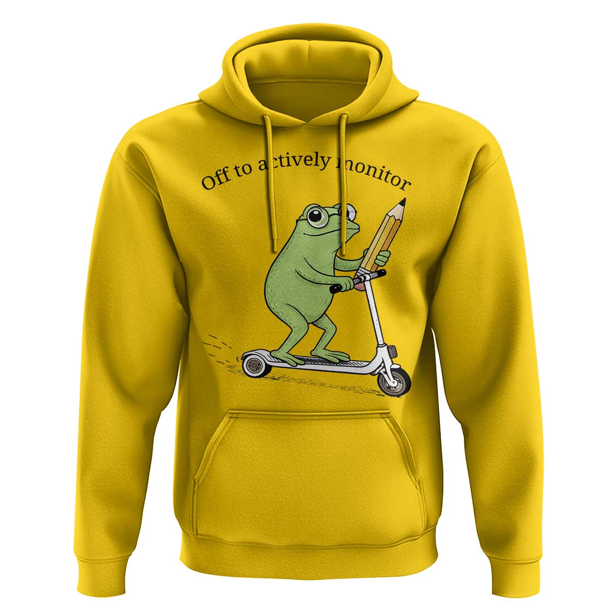 Funny Frog Teacher Testing Test Day Hoodie Off To Actively Monitor