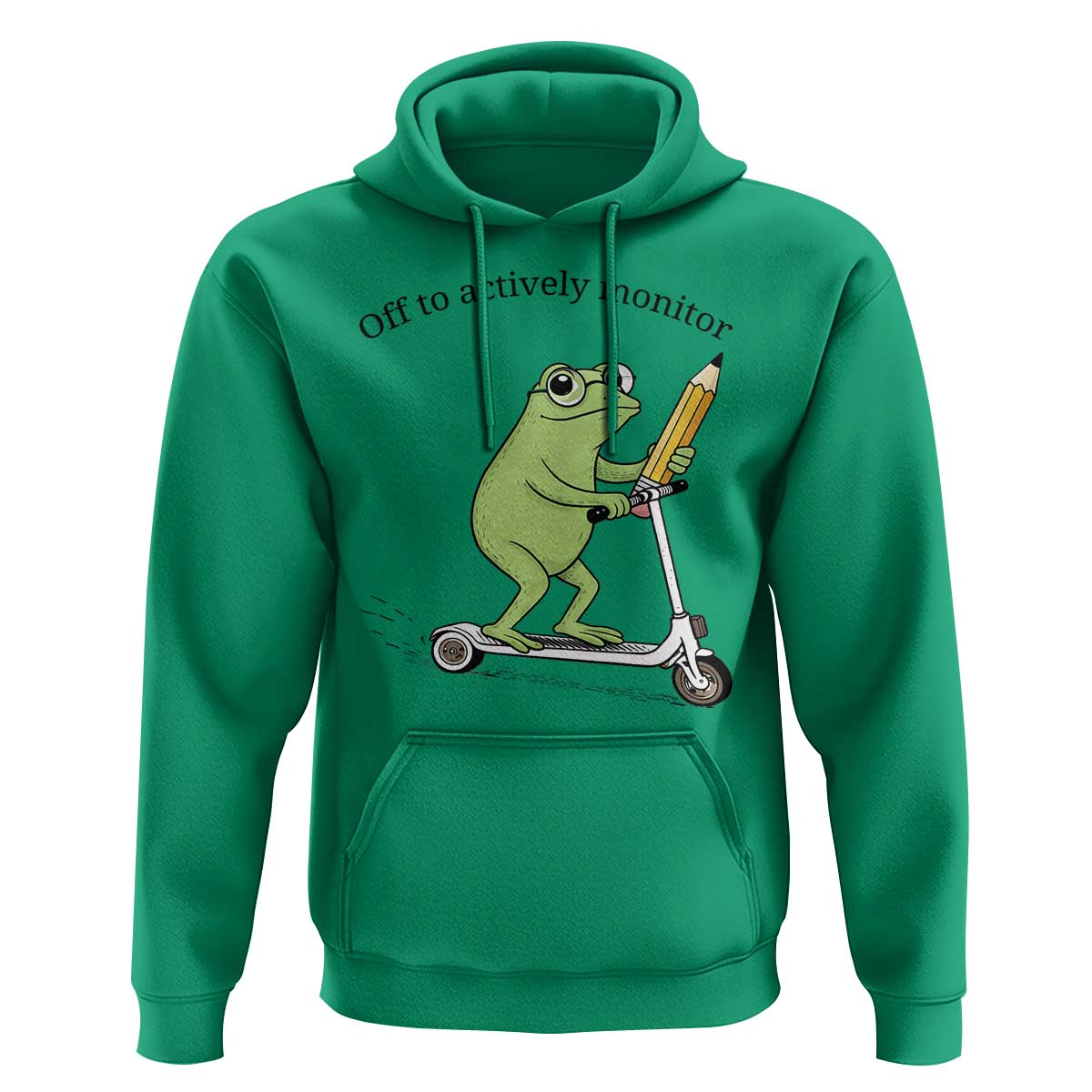 Funny Frog Teacher Testing Test Day Hoodie Off To Actively Monitor