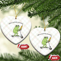 Funny Frog Teacher Testing Test Day Ceramic Ornament Off To Actively Monitor