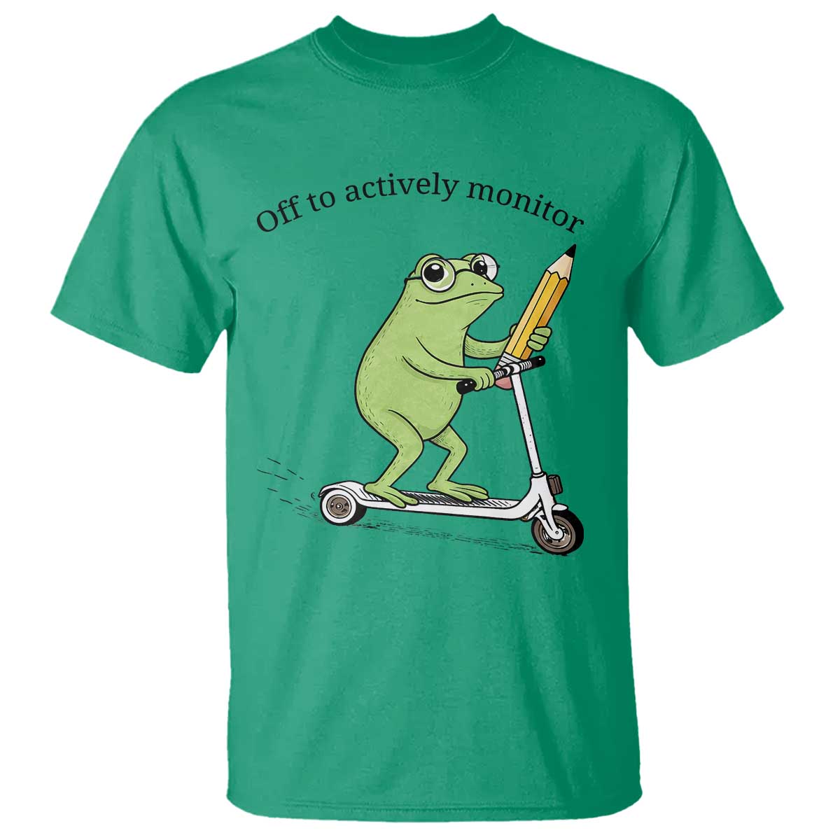 Funny Frog Teacher Testing Test Day T Shirt Off To Actively Monitor