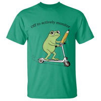Funny Frog Teacher Testing Test Day T Shirt Off To Actively Monitor