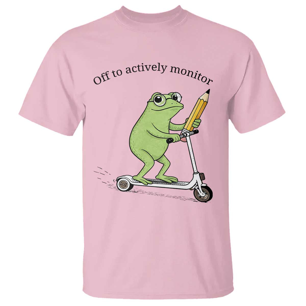 Funny Frog Teacher Testing Test Day T Shirt Off To Actively Monitor