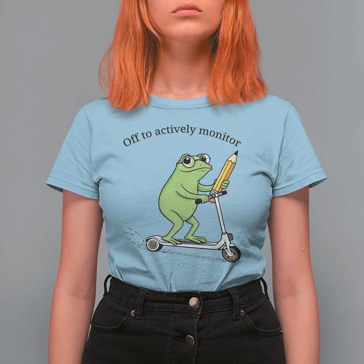 Funny Frog Teacher Testing Test Day T Shirt For Women Off To Actively Monitor