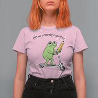 Funny Frog Teacher Testing Test Day T Shirt For Women Off To Actively Monitor