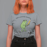 Funny Frog Teacher Testing Test Day T Shirt For Women Off To Actively Monitor