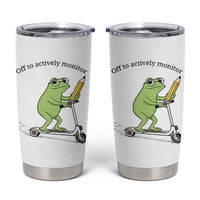 Funny Frog Teacher Testing Test Day Tumbler Cup Off To Actively Monitor