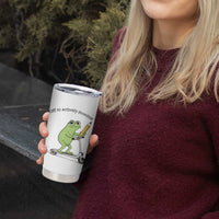 Funny Frog Teacher Testing Test Day Tumbler Cup Off To Actively Monitor