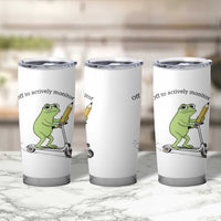 Funny Frog Teacher Testing Test Day Tumbler Cup Off To Actively Monitor